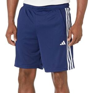 Adidas Men's Navy Blue Essentials Pique 3-Stripes Sports Training Shorts